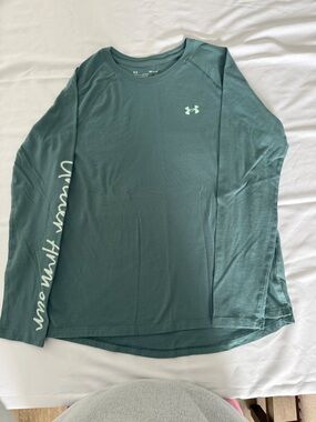 Under Armour Green-Teal Long Sleeve Performance Top